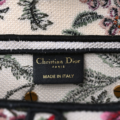 Christian Dior Canvas Embroidered Petites Fleurs Saddle Bag White Multicolor 6 of 11
