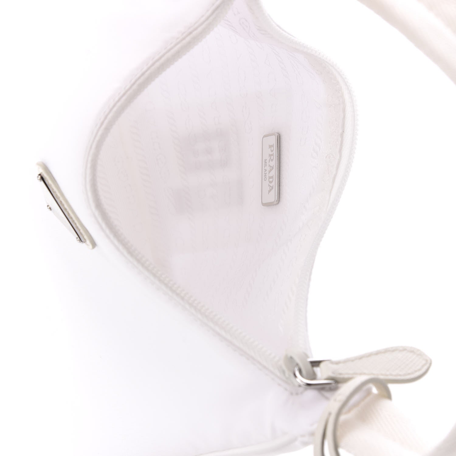 Prada Tessuto Nylon Mini Re-Edition 2000 Bag White 5 of 9