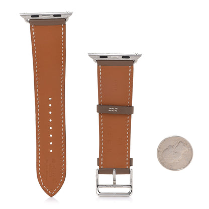 Hermes Swift 42mm Apple Watch Single Tour Band Etoupe 2 of 10