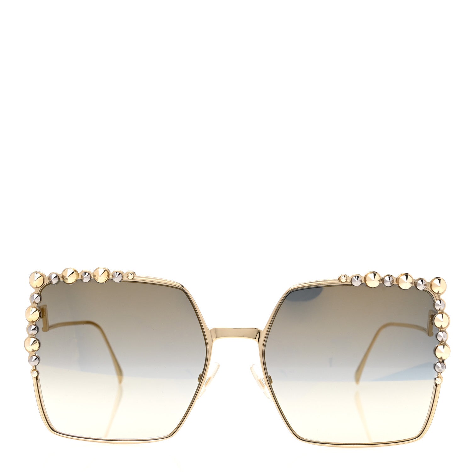 Fendi Square Dots Sunglasses FF 0259/S Gold 2 of 9
