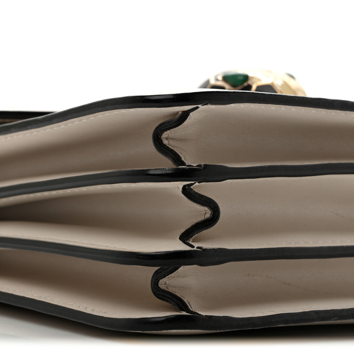 Bulgari Calfskin Serpenti Forever Top Handle White 9 of 14