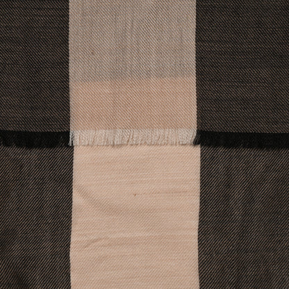 Burberry Cashmere Mega Check Fringe Scarf Camel 5 of 8