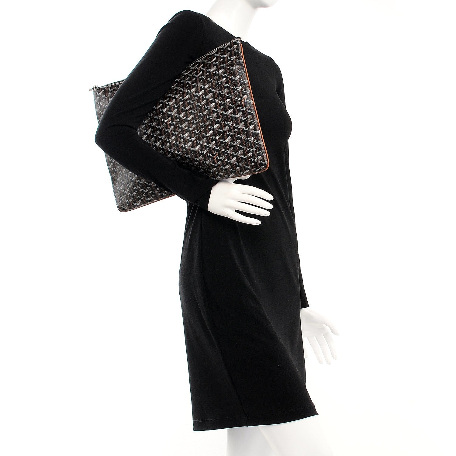Goyard Goyardine Senat Pochette GM Black Gold 2 of 7