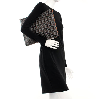Goyard Goyardine Senat Pochette GM Black Gold 2 of 7