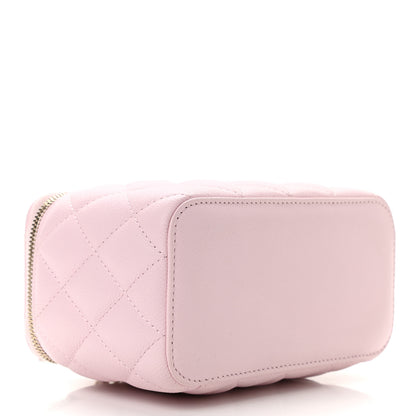Chanel Caviar Quilted Small Tiny CC Vanity Case With Chain Light Pink 4 of 11
