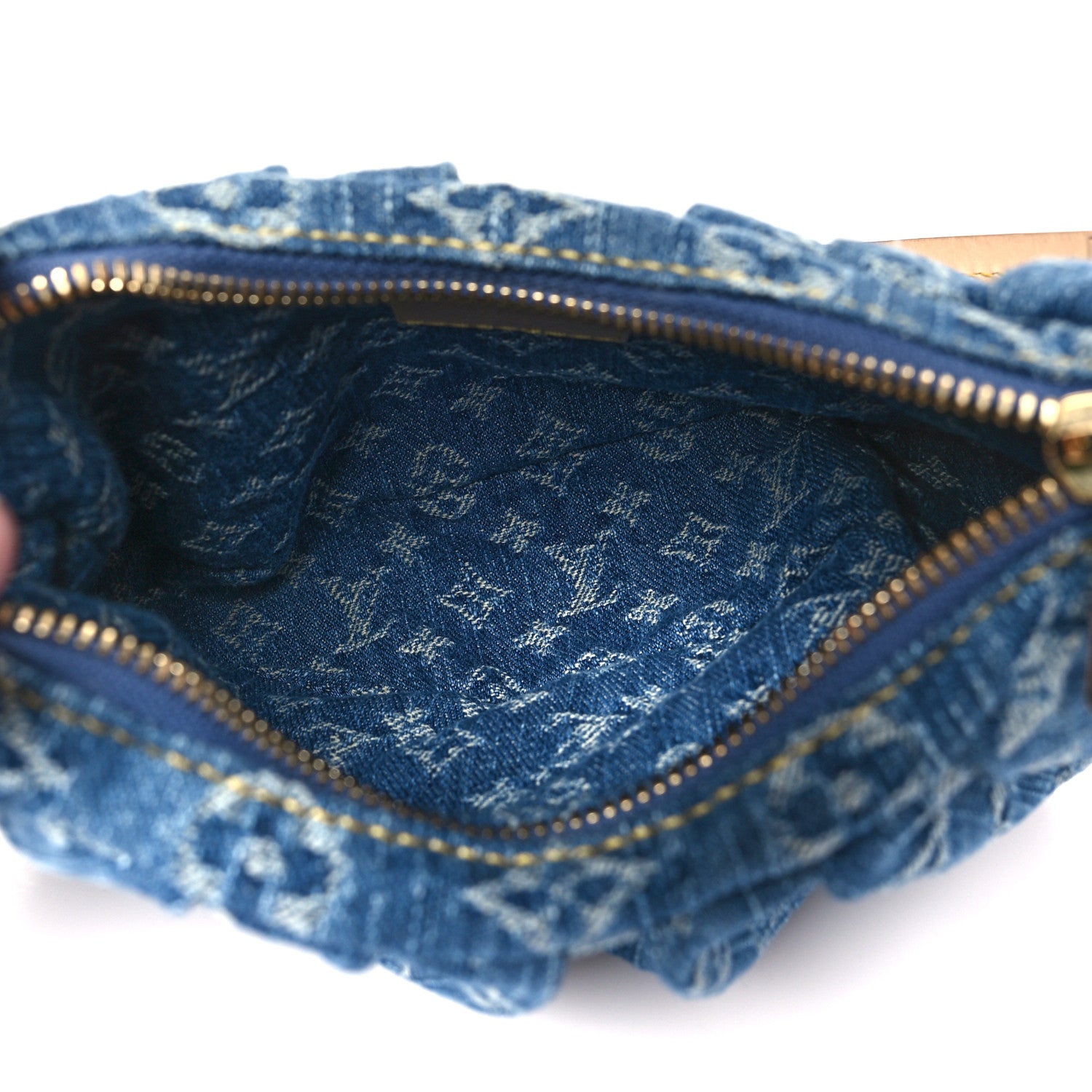 Louis Vuitton Monogram Denim Pochette Valley Blue 5 of 10