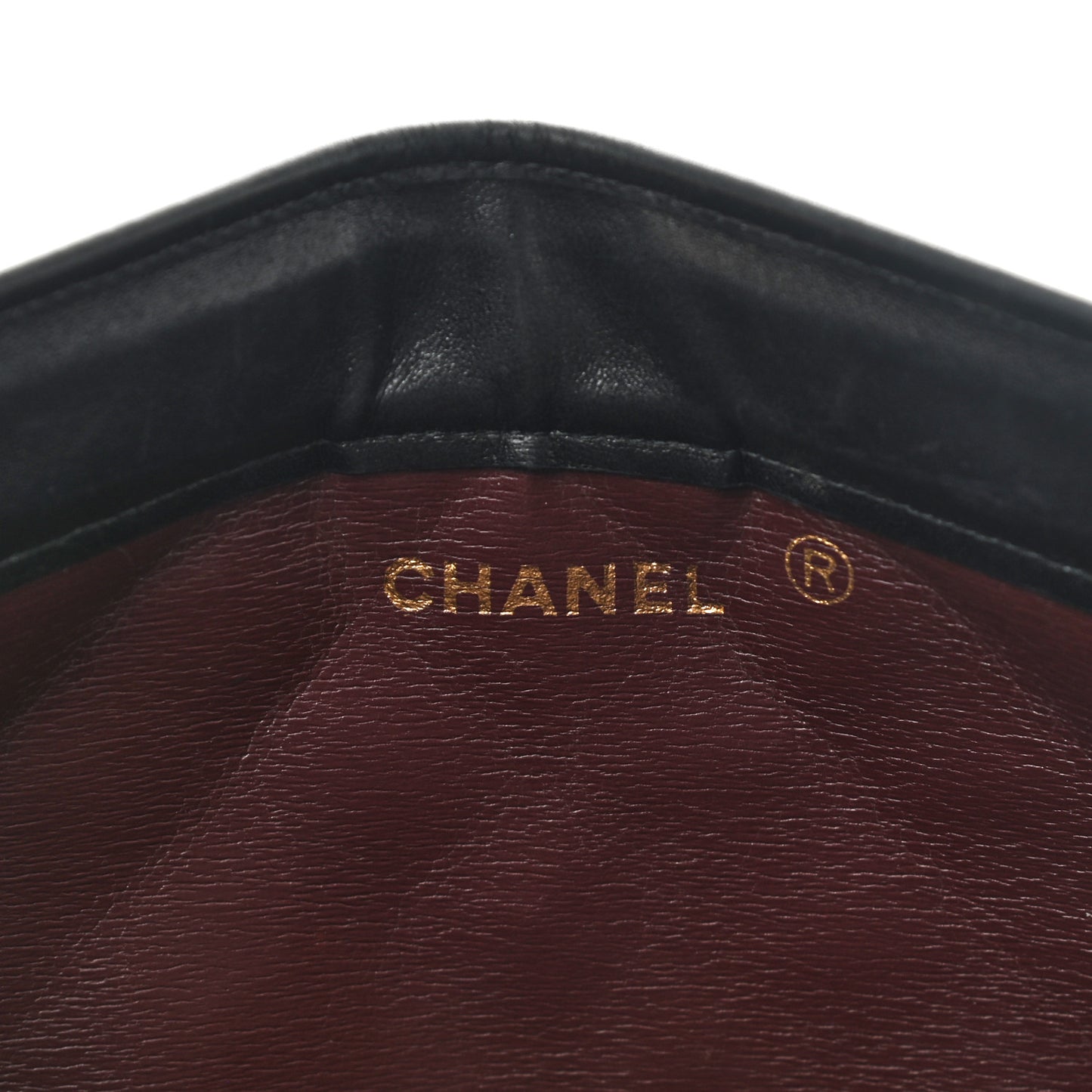 Lambskin Quilted CC Large Clutch Black