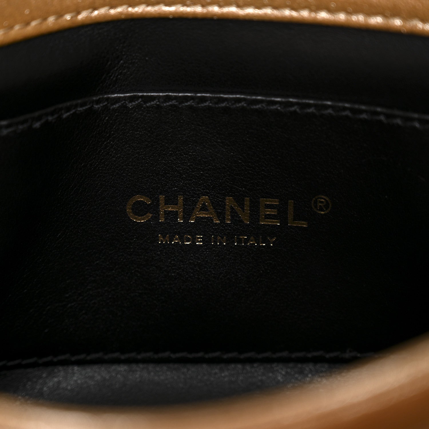Chanel Iridescent Calfskin Quilted Crystal Chain Flap Clutch  Gold 6 of 10