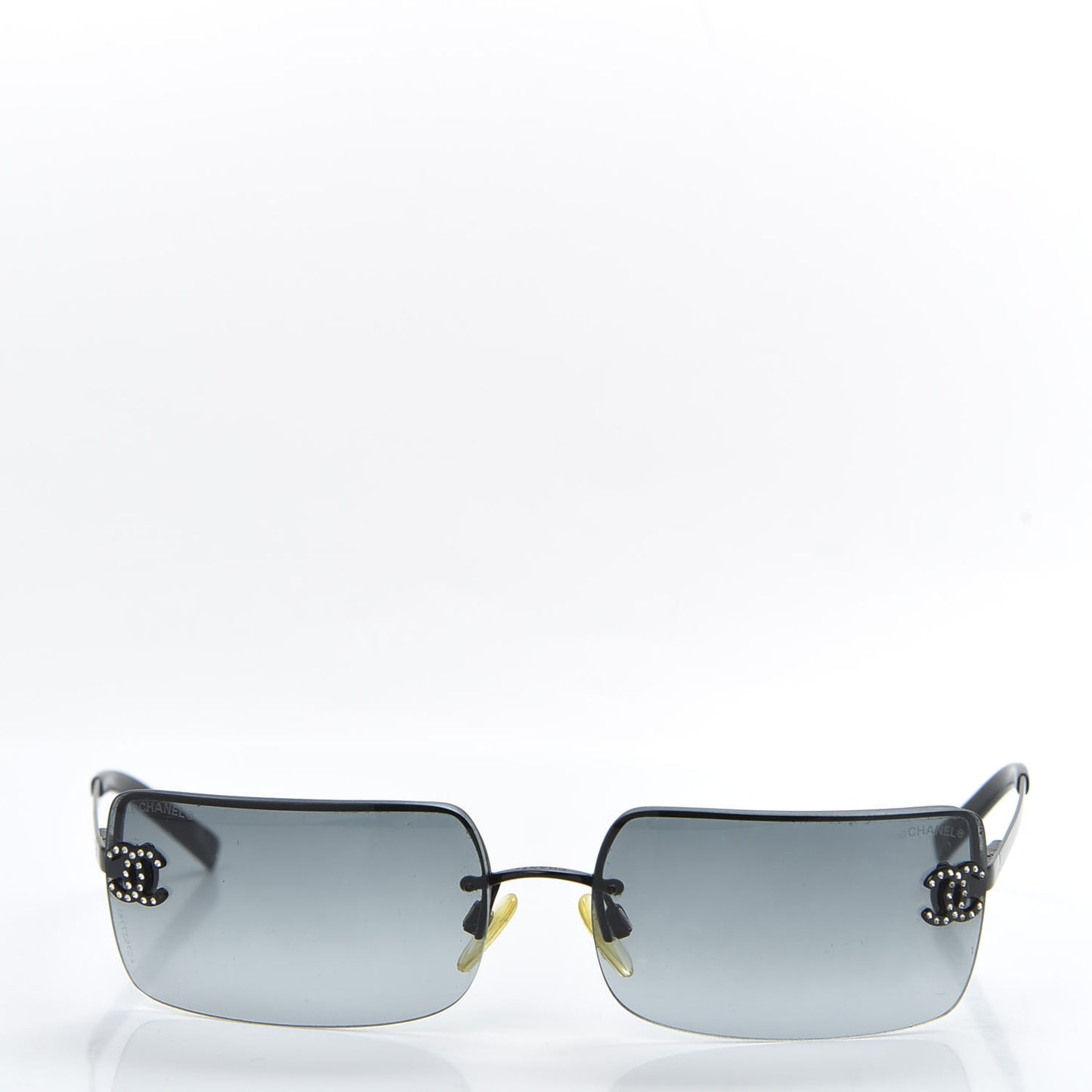 Crystal CC Logo Sunglasses 4104-B Black