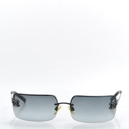 Chanel Crystal CC Logo Sunglasses 4104-B Black 2 of 9