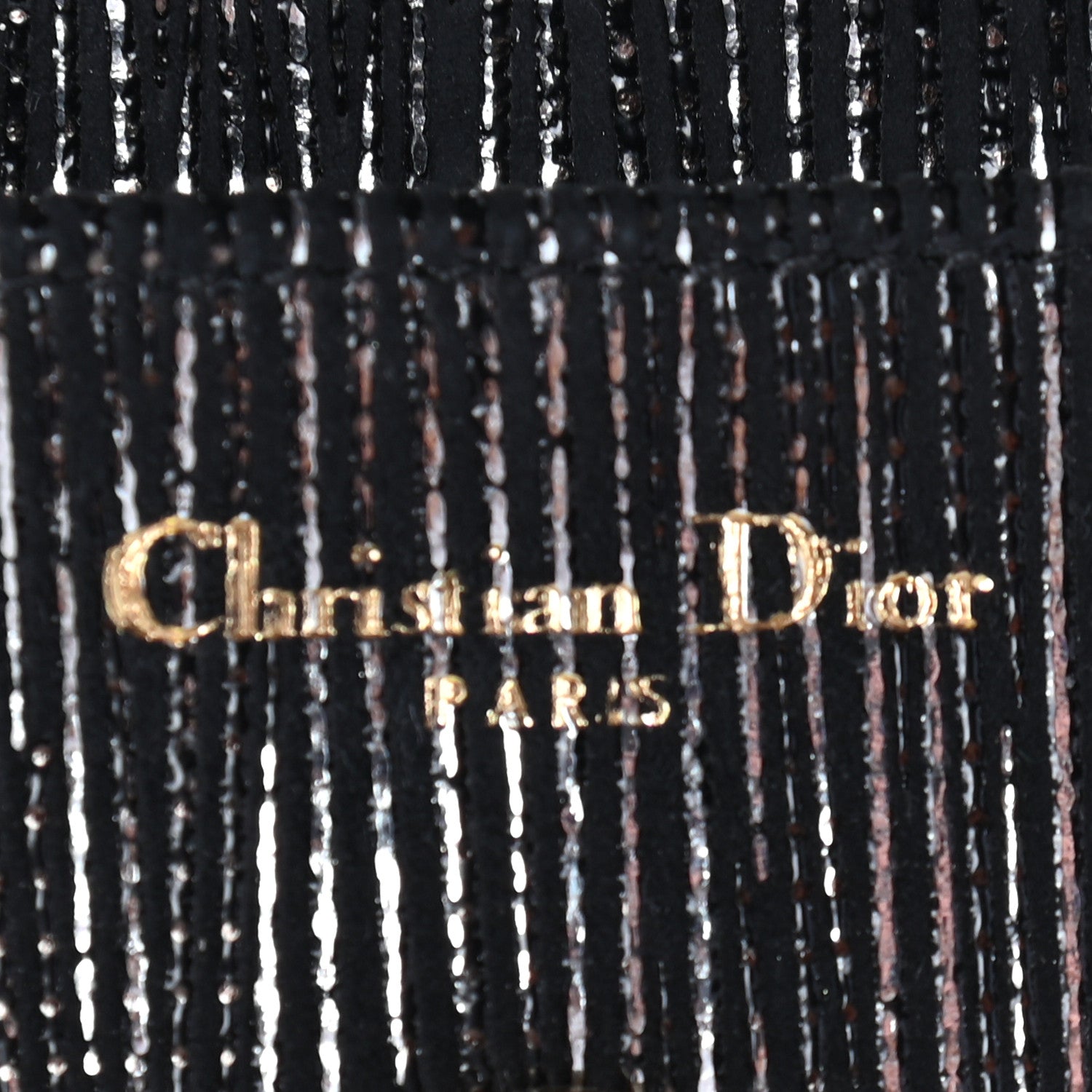 Christian Dior Metallic Nubuck Medium Diordouble Chain Bag Black Silver 6 of 8