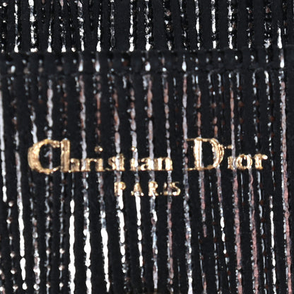 Christian Dior Metallic Nubuck Medium Diordouble Chain Bag Black Silver 6 of 8