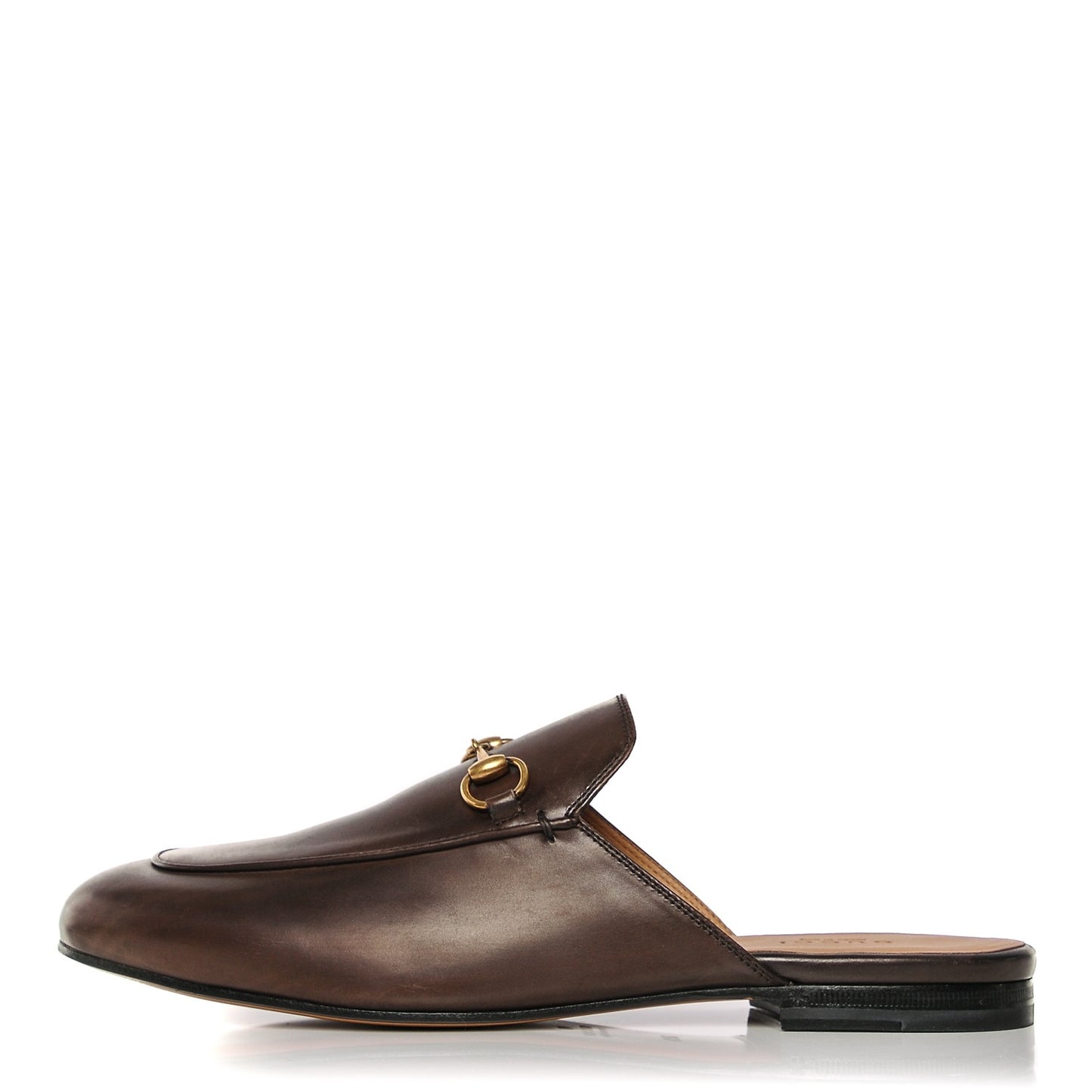 Calfskin Womens Princetown Slippers 38.5 Brown