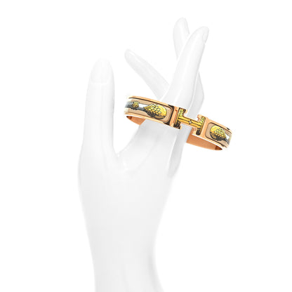 Hermes Enamel Narrow Print Cliquetis Clic Clac H Bracelet GM Songe Nuit 2 of 5
