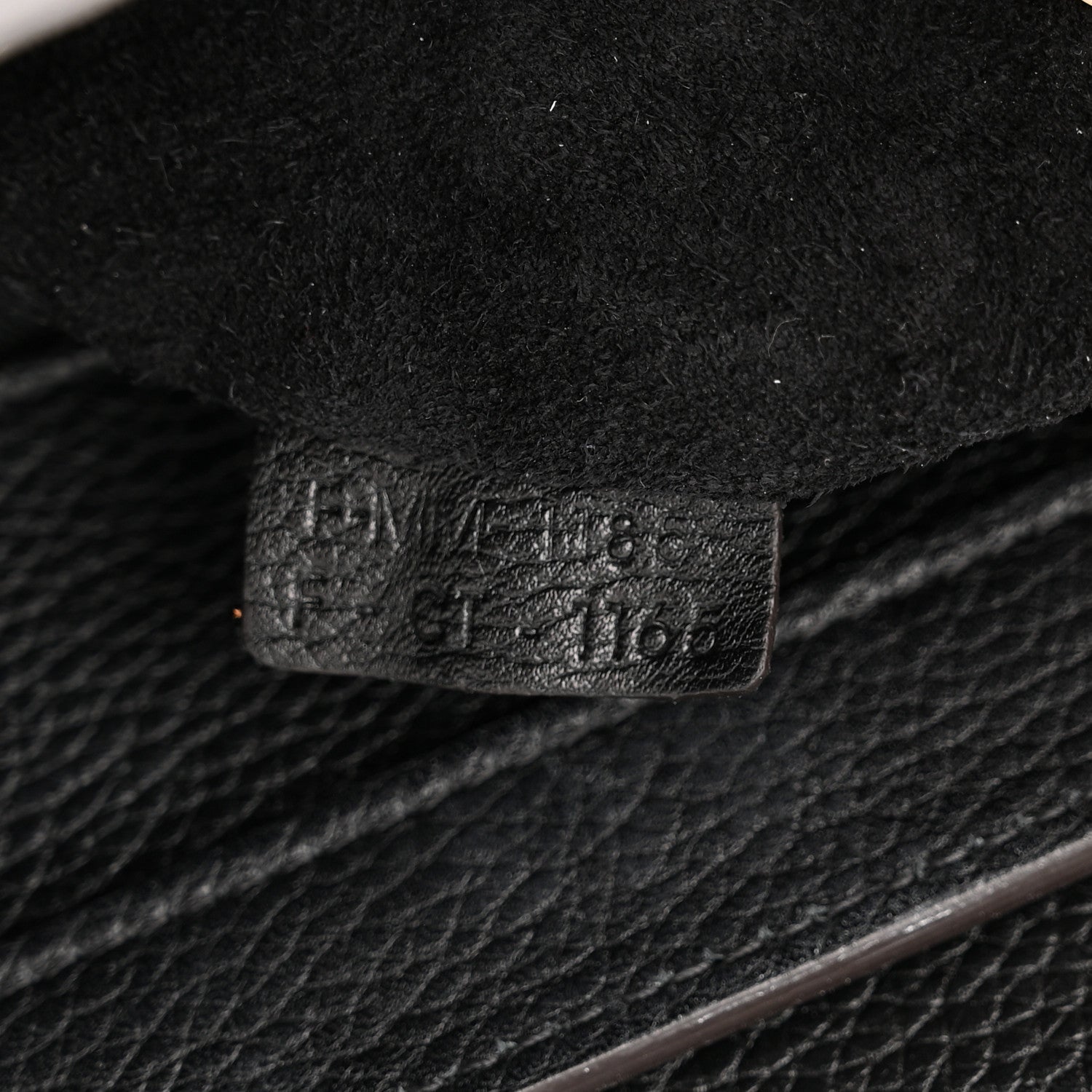 Celine Drummed Calfskin Micro Luggage Black 7 of 12