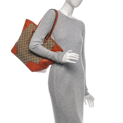Gucci Monogram Medium Bree Zippered Tote Beige Orange 2 of 11