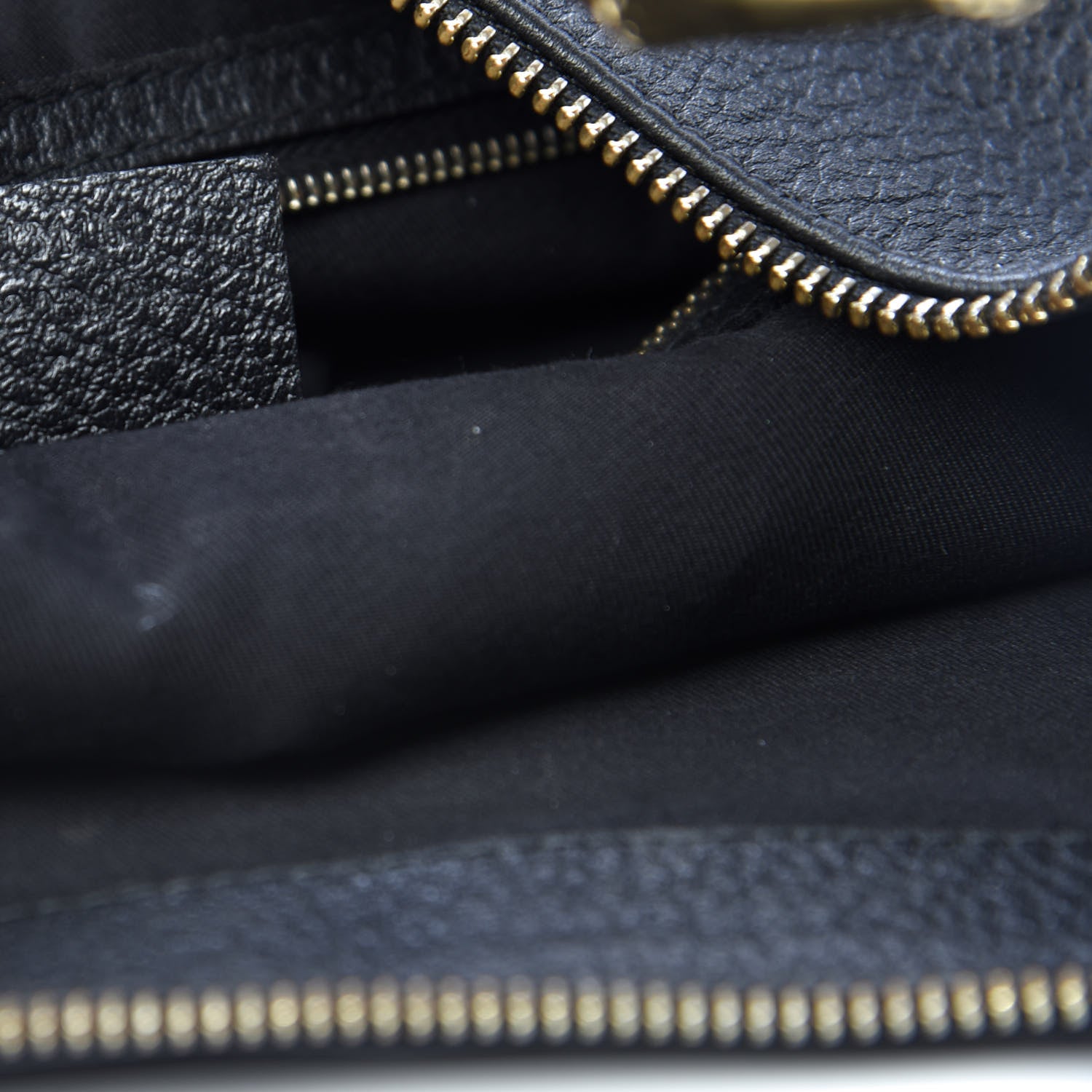 Gucci Pebbled Calfskin Web Bamboo Ring Hobo Black 9 of 11