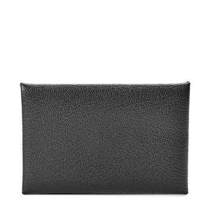 Hermes Chevre Mysore Calvi Card Case Black 1 of 8