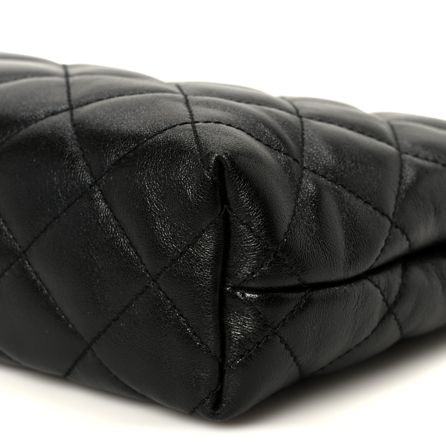 Saint Laurent Lambskin Quilted Cassandre Cosmetic Pouch Black 11 of 11