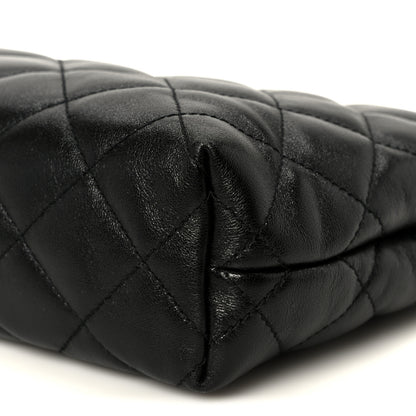 Saint Laurent Lambskin Quilted Cassandre Cosmetic Pouch Black 11 of 11