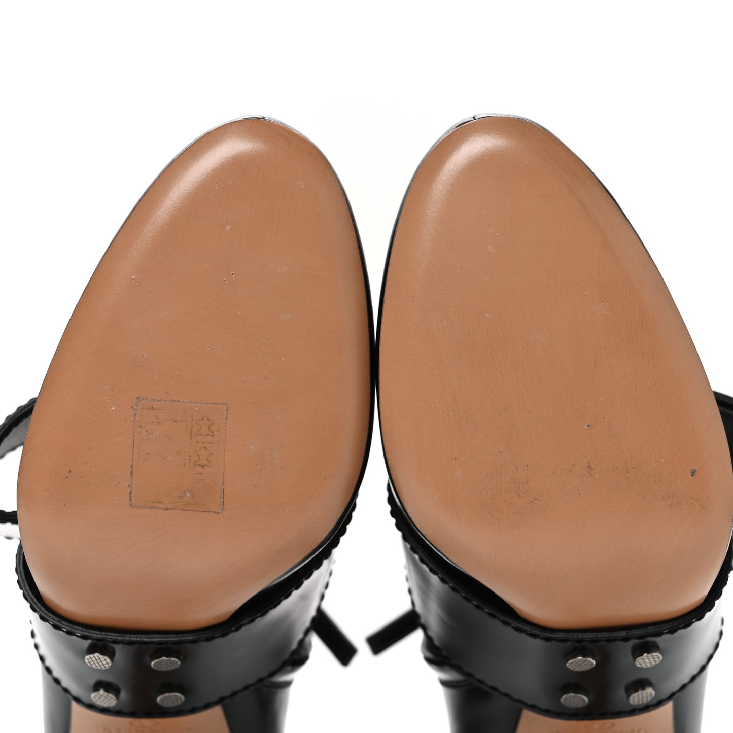 Calfskin Bow Ankle Boots 35 Black