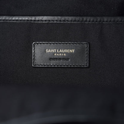 Saint Laurent Canvas Hawaiian Hibiscus Print City Backpack Red Ivory 6 of 9