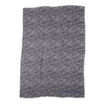 Louis Vuitton Cashmere Silk Leopard Scarf Grey 1 of 3