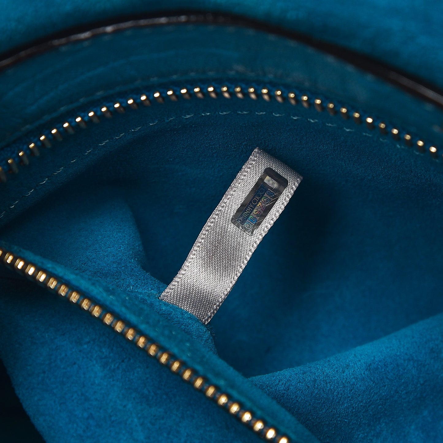 Nappa Grainy Leather Studded Lockett Shoulder Bag Robot Blue Black