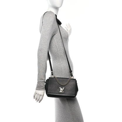 Louis Vuitton Calfskin Lockme II Chain Bag BB Black 3 of 11