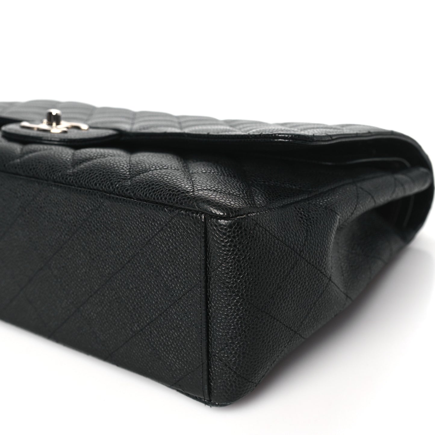 Caviar Quilted Maxi Double Flap Black