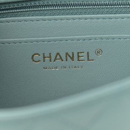 Chanel Lambskin Quilted Mini Rectangular Flap Green 6 of 11