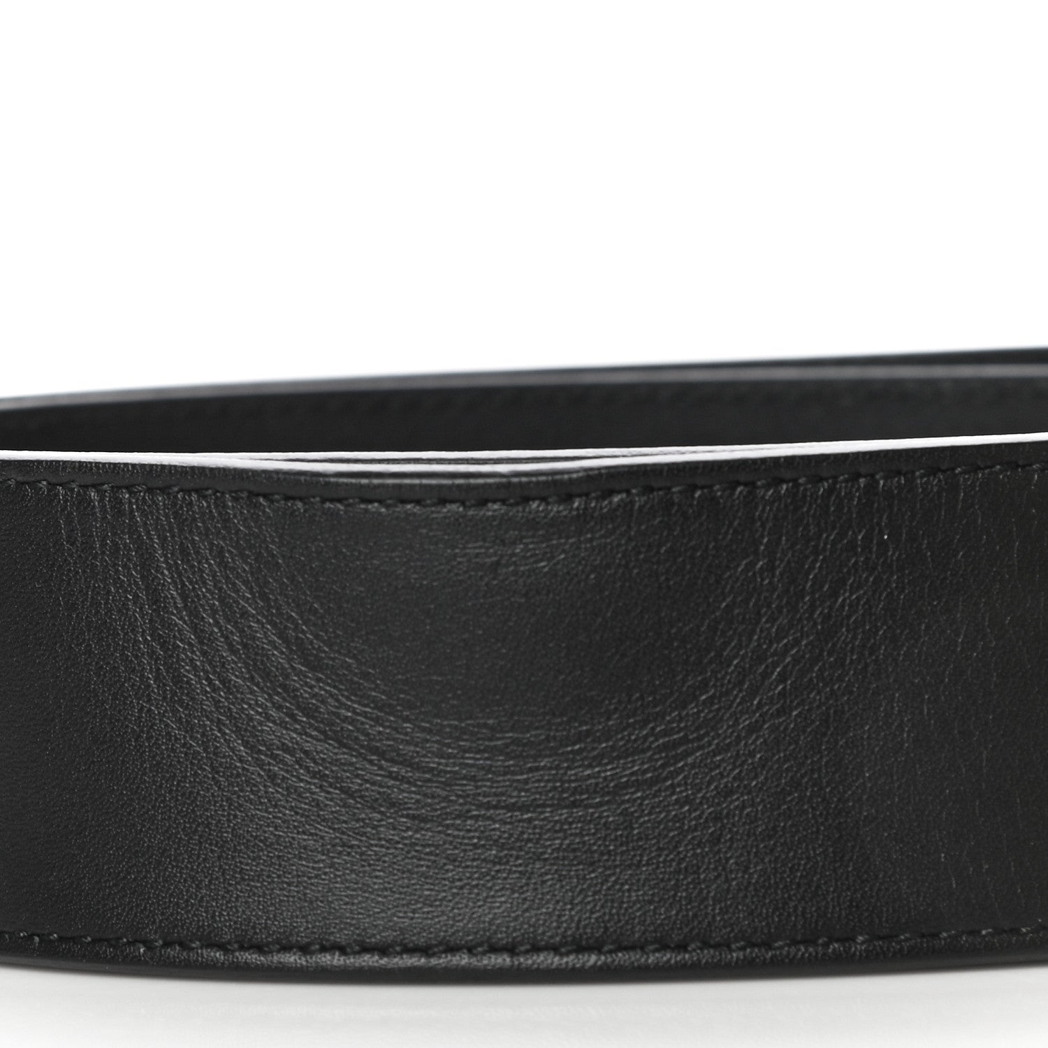 Gucci Moon Calfskin Pearl Double G 40mm Belt 80 32 Black Cream 4 of 10