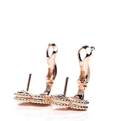Van Cleef & Arpels 18K Rose Gold Vintage Alhambra Earrings 3 of 5