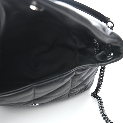 Saint Laurent Lambskin Quilted Small Loulou Puffer Monogram Chain Satchel Black 5 of 8