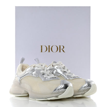 Christian Dior Matte Technical Fabric Mesh Dior Vibe Sneakers 39 White Silver 10 of 10