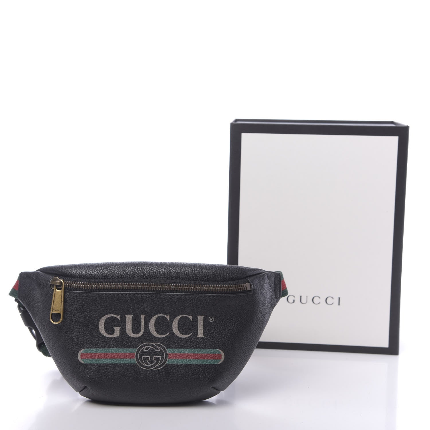 Gucci Grained Calfskin Small Logo Belt Bag Black 11 of 11