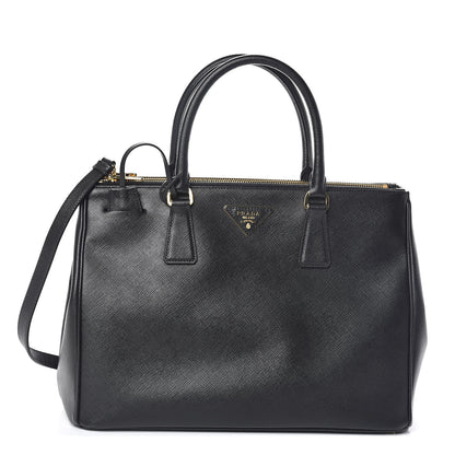 Prada Saffiano Medium Galleria Double Zip Tote Black 1 of 9