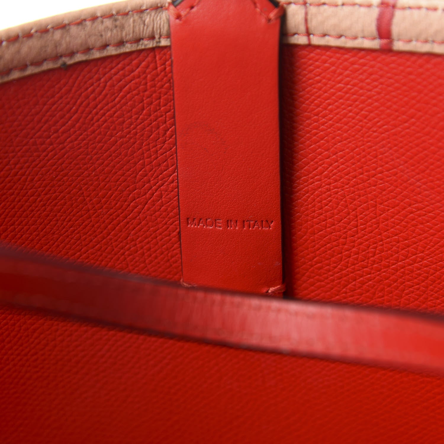 Christian Louboutin Calfskin Kraft Spikes East West Cabata Tote Kraft Red 10 of 11
