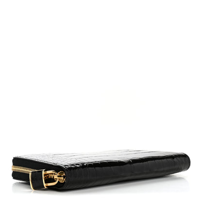 Louis Vuitton Alligator Zippy Wallet Black 4 of 7