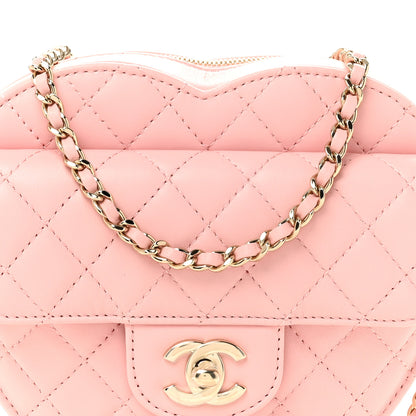 Chanel Lambskin Quilted Large CC In Love Heart Bag Light Pink 8 of 11