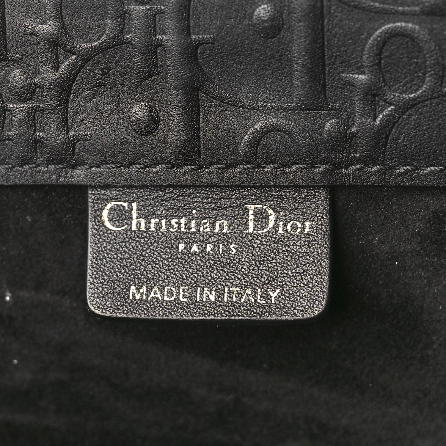 Christian Dior Oblique Calfskin Embossed Large Book Tote Black 6 of 8