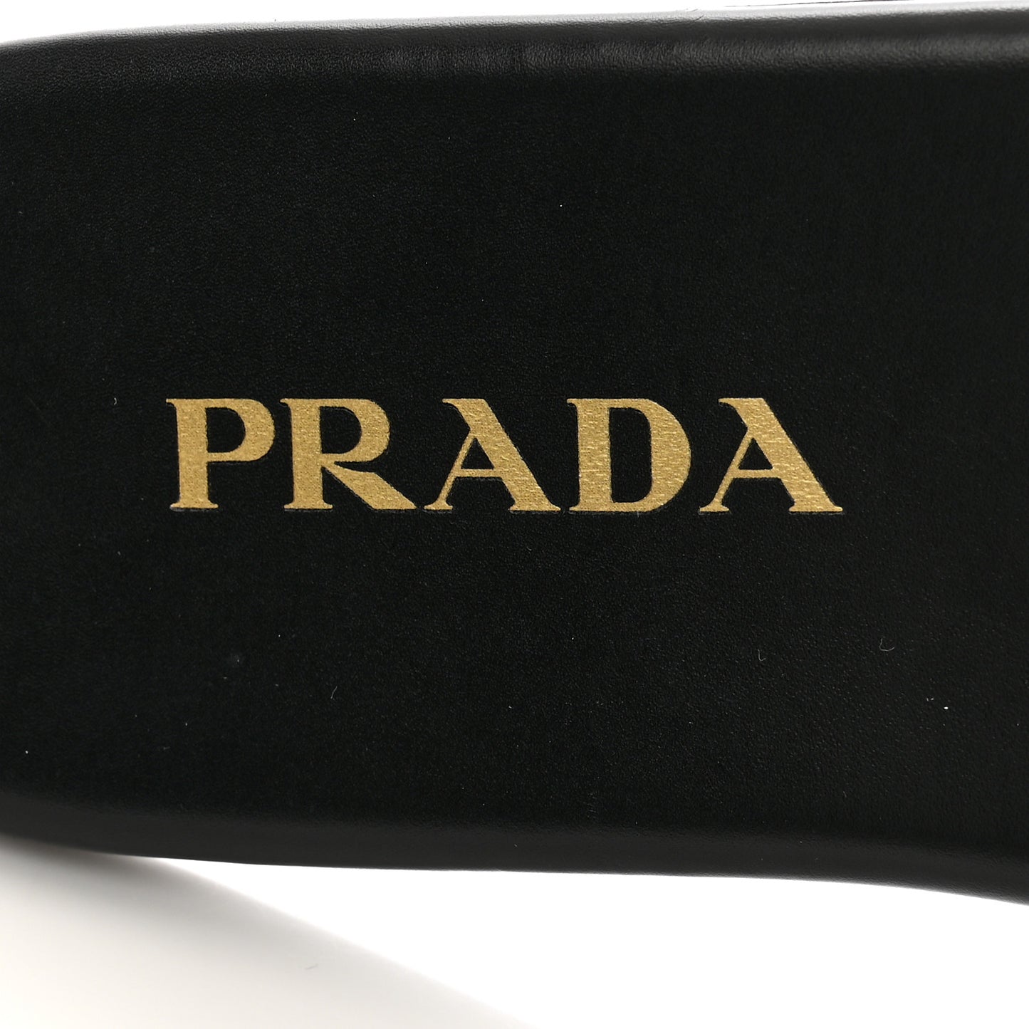 Nappa Metal Triangle Logo Flat Slide Sandals 37 Black