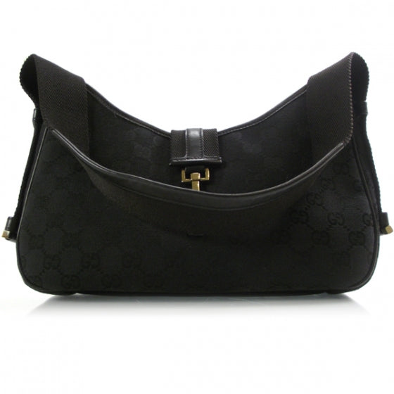 Gucci Monogram Shoulder Bag Black 1 of 10