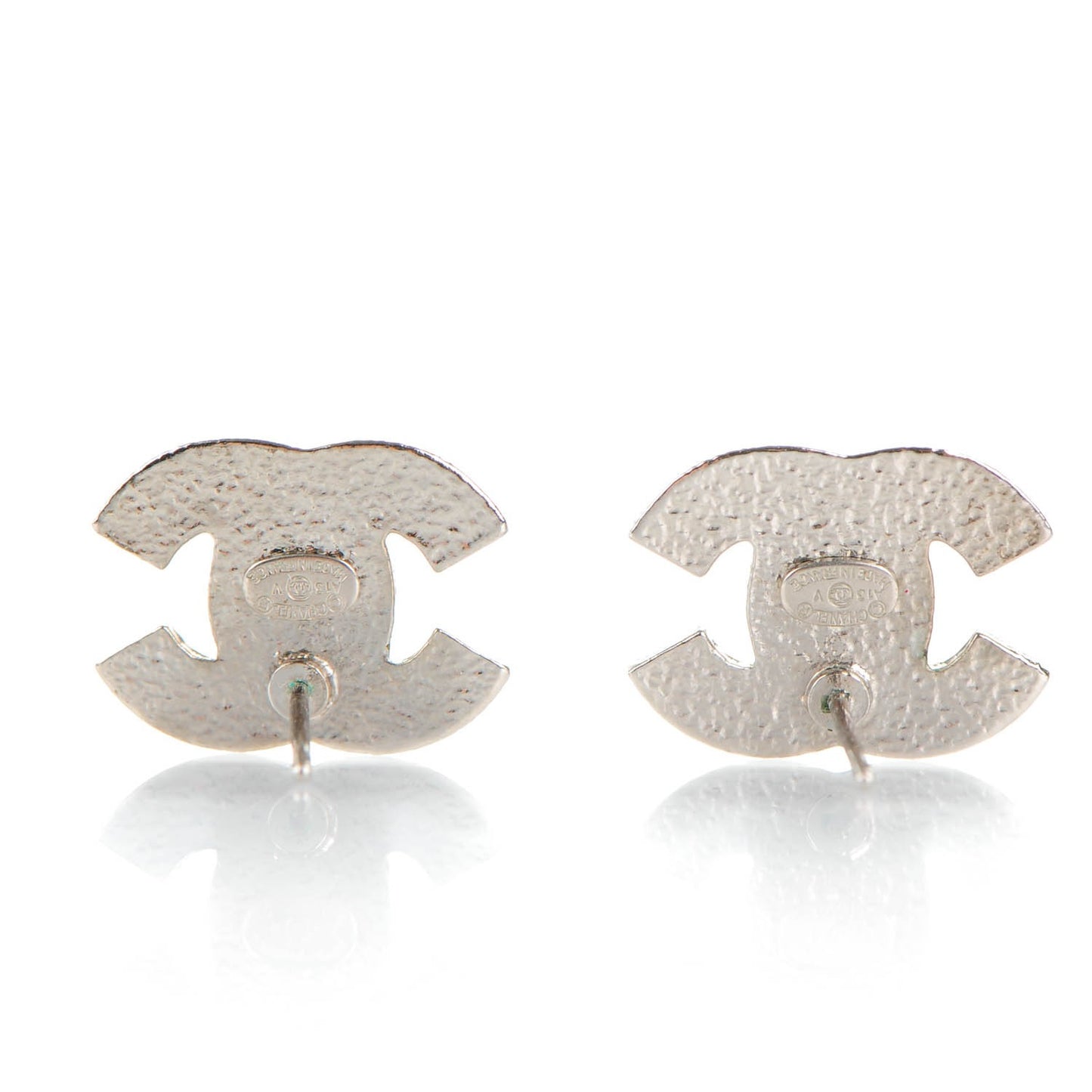 Crystal CC Earrings Silver