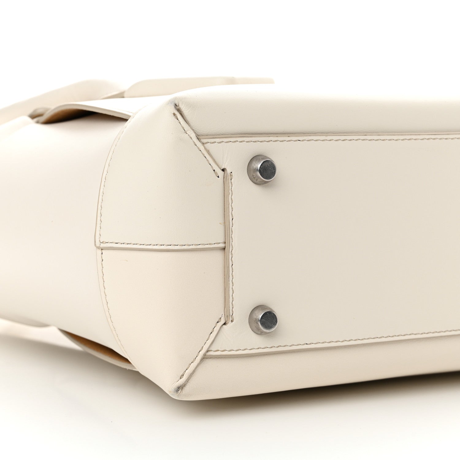 Bottega Veneta Calfskin Maxi Intrecciato Medium Arco White 8 of 17