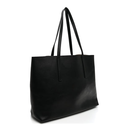 Fendi Vitello Vienna Enamel F is Fendi Shopping Tote Black Taupe 4 of 11