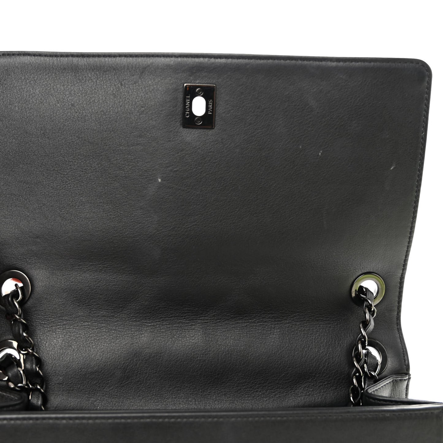 Calfskin Small Propeller Flap Black
