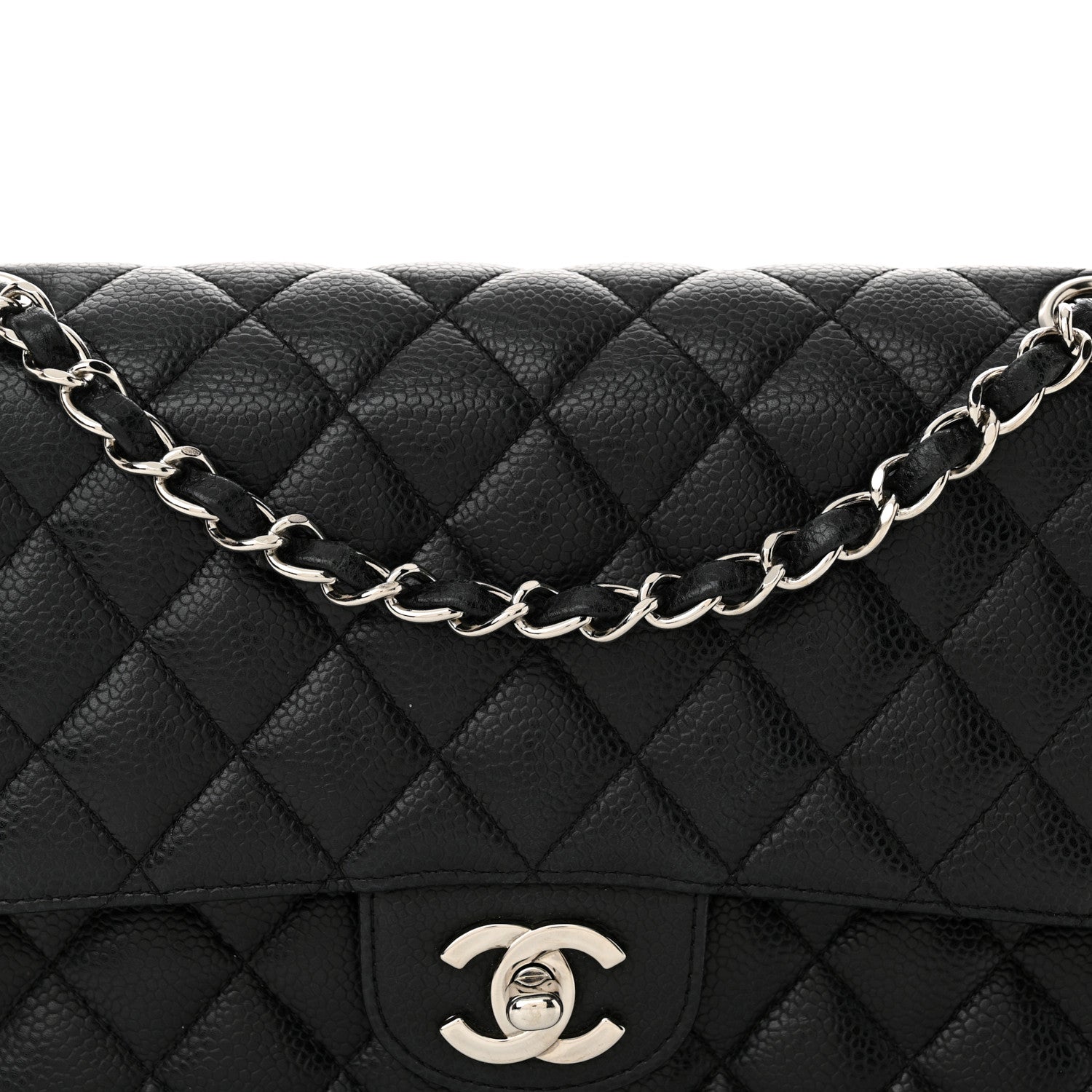 Chanel Caviar Quilted Medium Double Flap Black 8 of 13