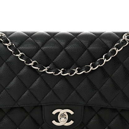 Chanel Caviar Quilted Medium Double Flap Black 8 of 13