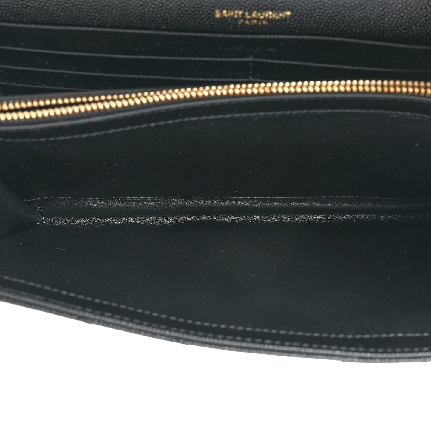 Grain De Poudre Matelasse Chevron Monogram Chain Wallet Black
